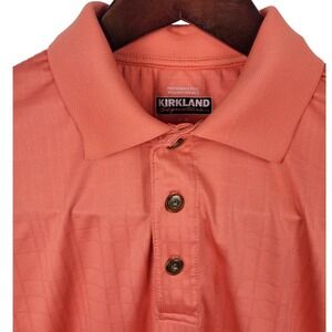 Kirkland Signature Mens Performance Polo Shirt M Medium Coral